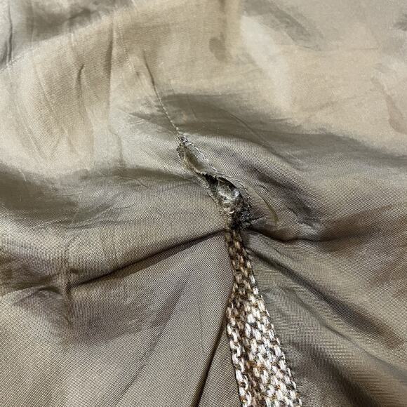 VTG Harris Tweed Blazer Herringbone Mens 44 USA Pure Scottish Wool Pulp *Flaws* - Picture 10 of 11